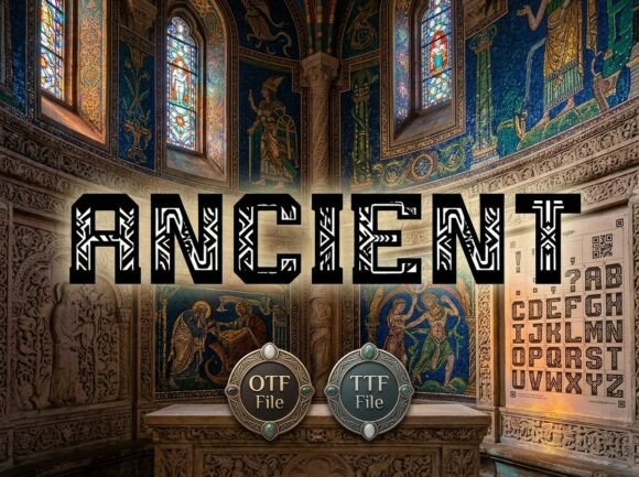 Ancient: The Tribal Geometric Display Font That Commands Attention