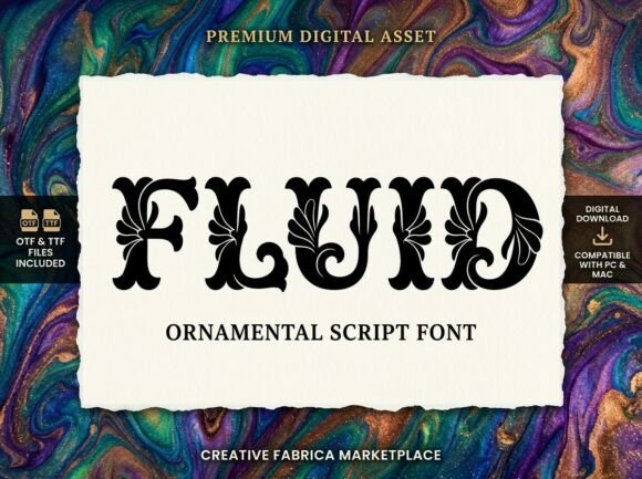 Fluid: The Artistic Display Typeface for Bold Creators