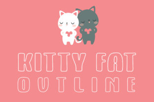 The Bold Personality of Kitty Fat Outline
