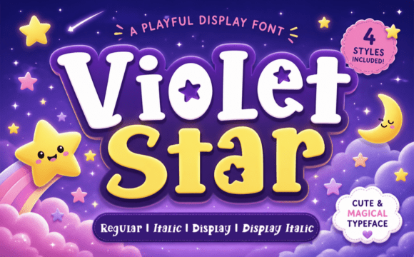 Violet Star: A Whimsical Typeface for Playful Design