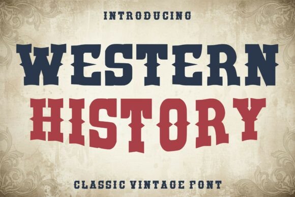 Western History: A Bold Vintage Typeface for Authentic Branding